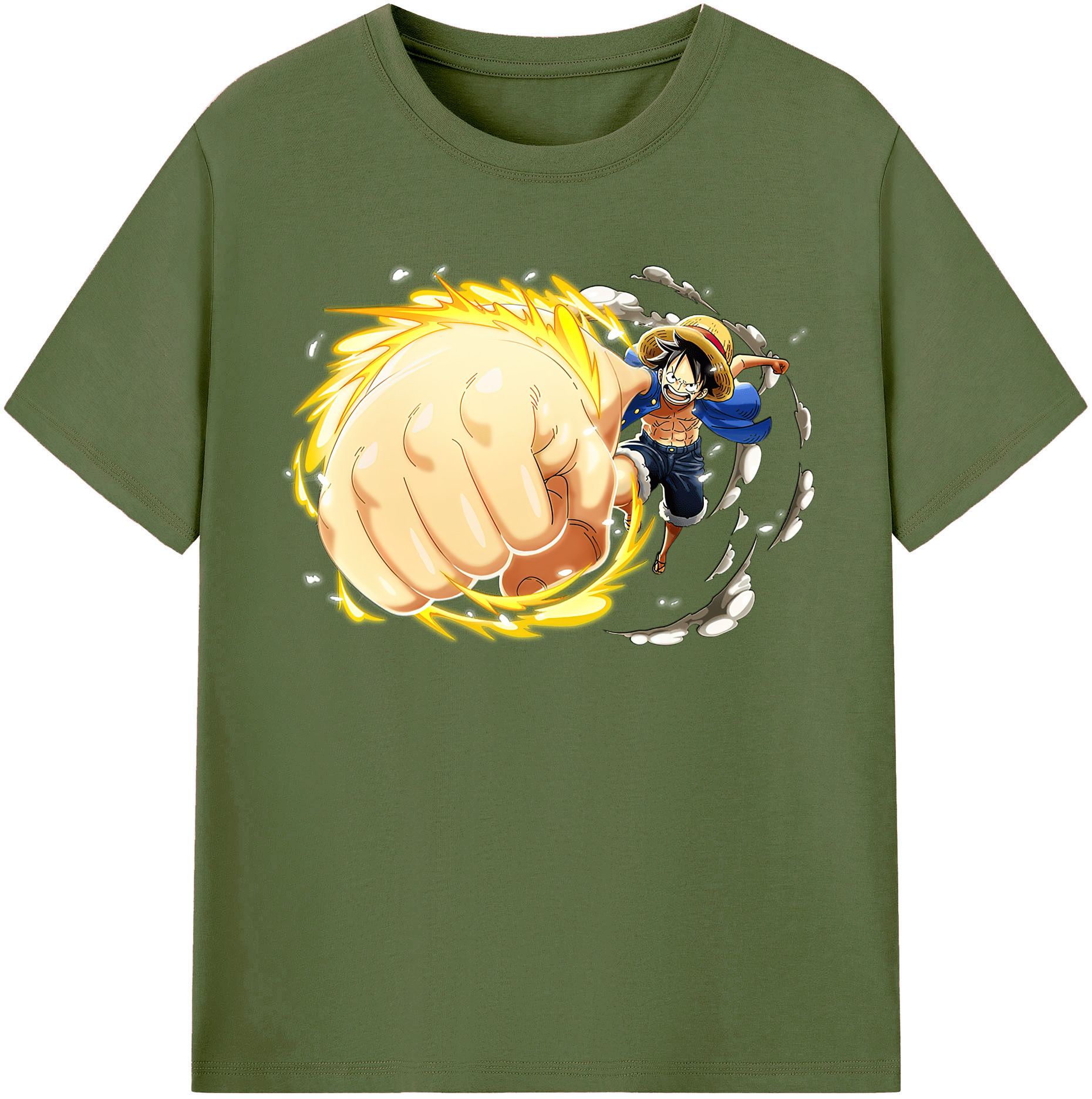 ワンピース モンキー・D・ルフィ ONE PIECE Monkey D. Luffy 綿100％半袖Tシャツ（フロントプリント）